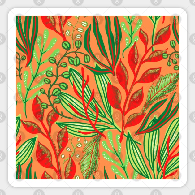 VIBRANT LEAVES Magnet by artistic-much